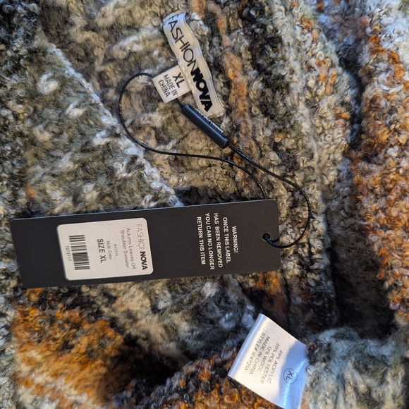 Striped Off-Shoulder Sweater - Picture 2 of 2